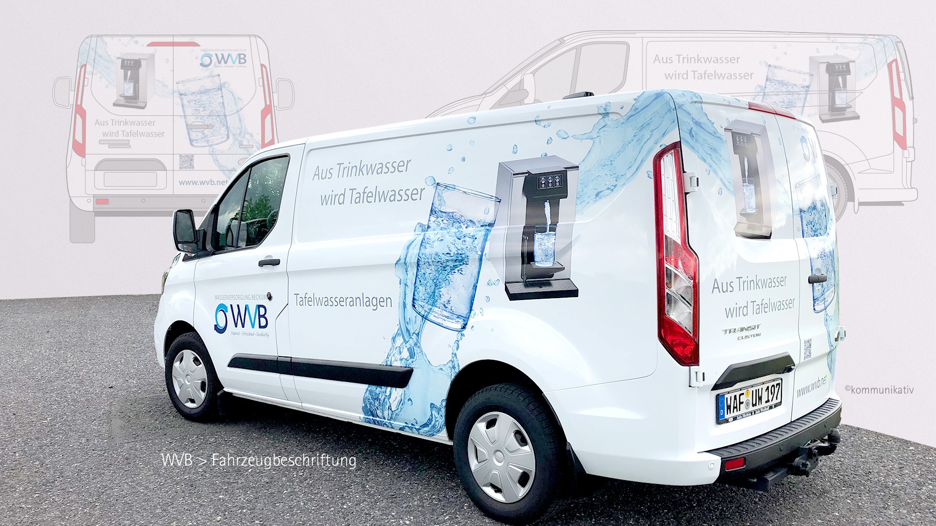 Werbeagentur Beckum Kommunikativ - WVB_Fahrzeugdesign_Tafelwasseranlagen
