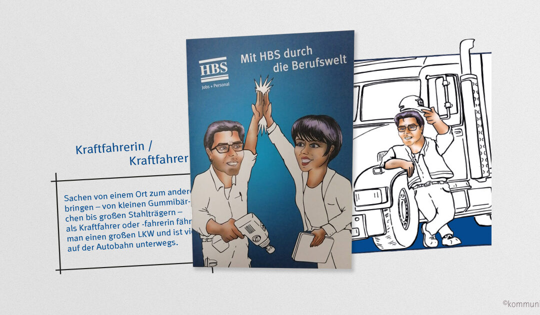 Cartoon-Malbuch für HBS Industriedienste